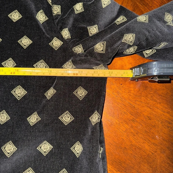 Hearts of Palms printed Corduroy Jacket with embroidered borders-size approx Lg - Picture 8 of 14